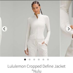 Lululemon Nulu Define Crop Jacket in Bone Size 8